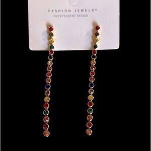 Fashion Rhinestone Dangle Earrings